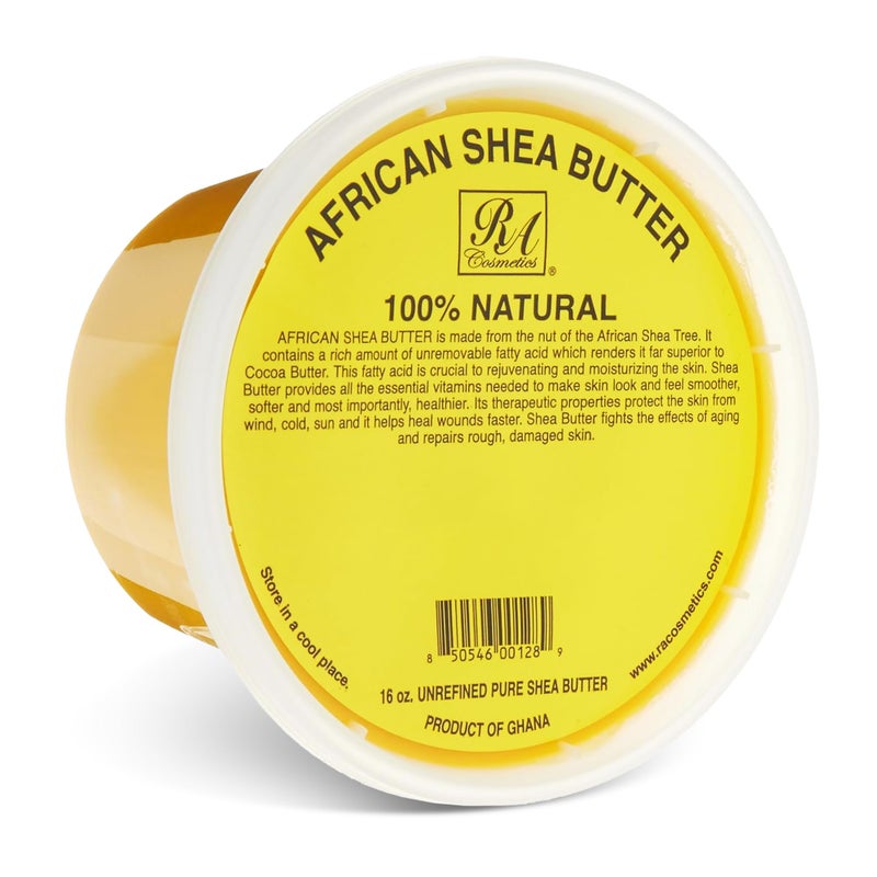 RA Cosmetics 100% Pure African Shea Butter, Golden - Unrefined, Raw African Luxury Head-to-Toe Moisture Miracle for Radiant Skin and Luscious Hair - Sourced from Ghana - 16 oz Jar - Image 1